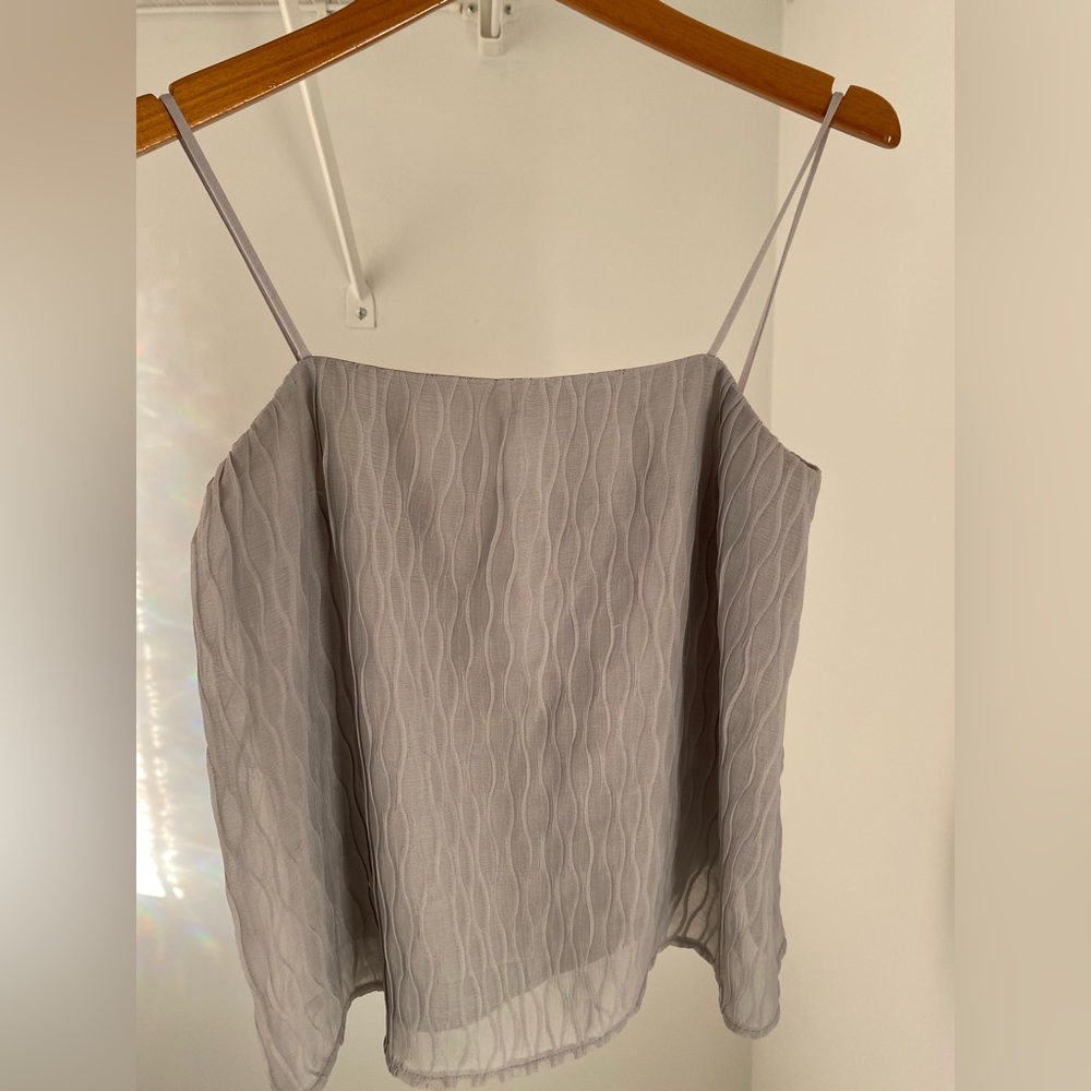 Textured grey blouse